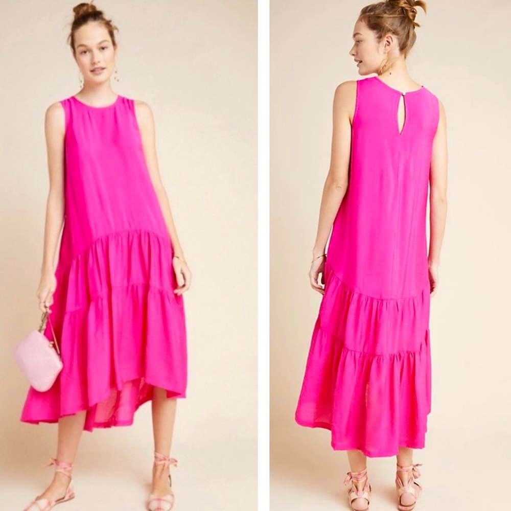 Anthropologie Maeve Marlene Tiered Maxi Dress